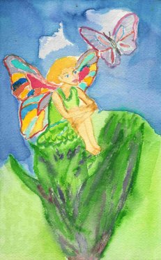 aquarel - fairy by Margareth Lee, copyright 1996 